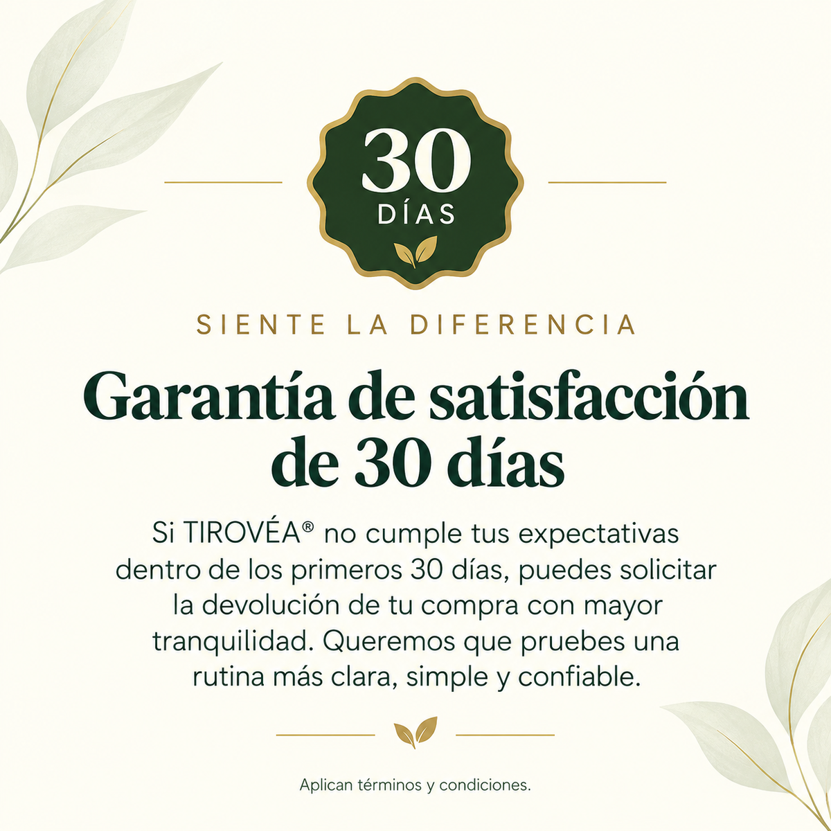 TIROVÉA® – apoya el equilibrio y bienestar tiroideo con una fórmula clara y simple desde adentro